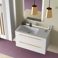 Тумба с раковиной Sanvit Соната 2-90 L 2 ящика, белая