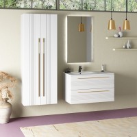 Тумба с раковиной Sanvit Соната 2-90 L 2 ящика, белая