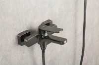 Смеситель для ванны с душем Frap H62 F3262-9 оружейная сталь