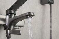 Смеситель для ванны с душем Frap H62 F3262-9 оружейная сталь