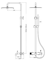 Душевая стойка Boheme Uno 468-CB copper brushed