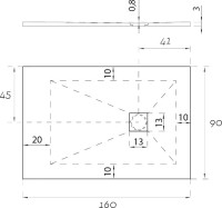 Поддон для душа Aquanet Pleasure NEW 006B 160x90 с сифоном, черный камень