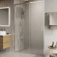 Душевая дверь в нишу BelBagno Luce BF-1-130-C-Cr профиль хром, стекло прозрачное