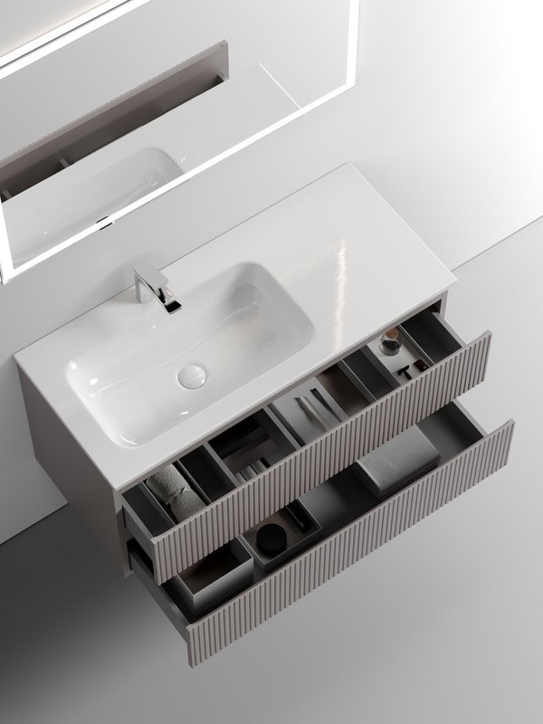 Мебель для ванной комнаты Sancos Snob T 100 см, L, doha soft