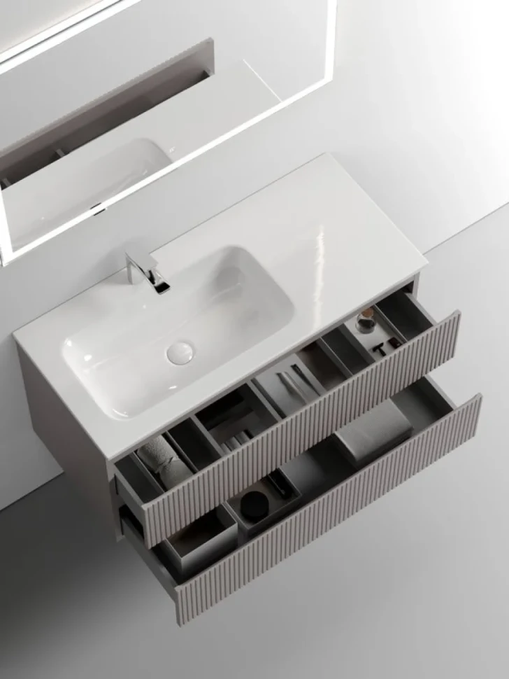 Мебель для ванной комнаты Sancos Snob T 100 см, L, doha soft