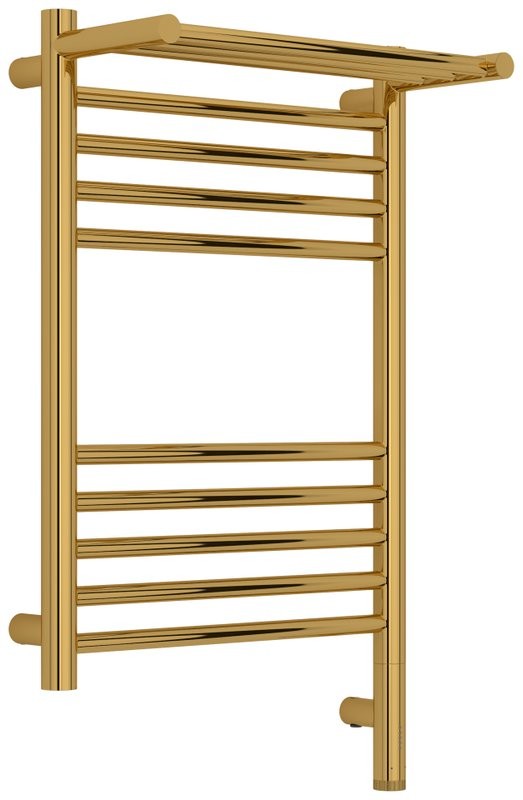 Полотенцесушитель электрический Сунержа Богема 3.1 03-6007-6040 70x45 см, подключение справа, золото, лесенка, с полкой