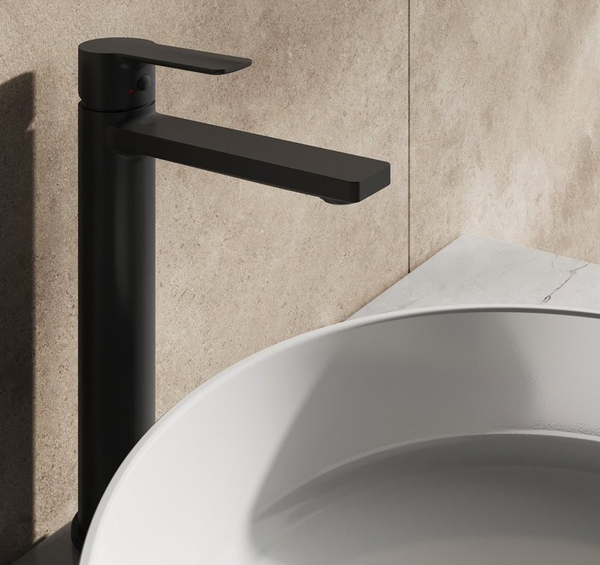 Смеситель для раковины Ravak Solar SL 015.20BL матовый черный