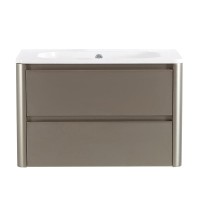 Тумба с раковиной Cezares Relax 80 подвесная, 2 ящика, сатин