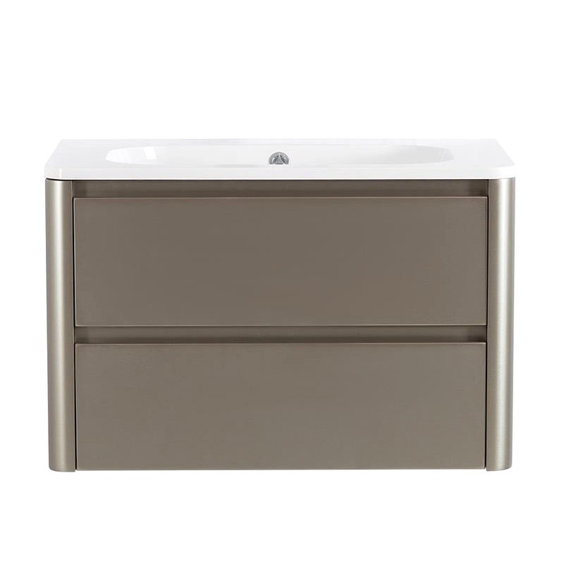 Тумба с раковиной Cezares Relax 80 подвесная, 2 ящика, сатин