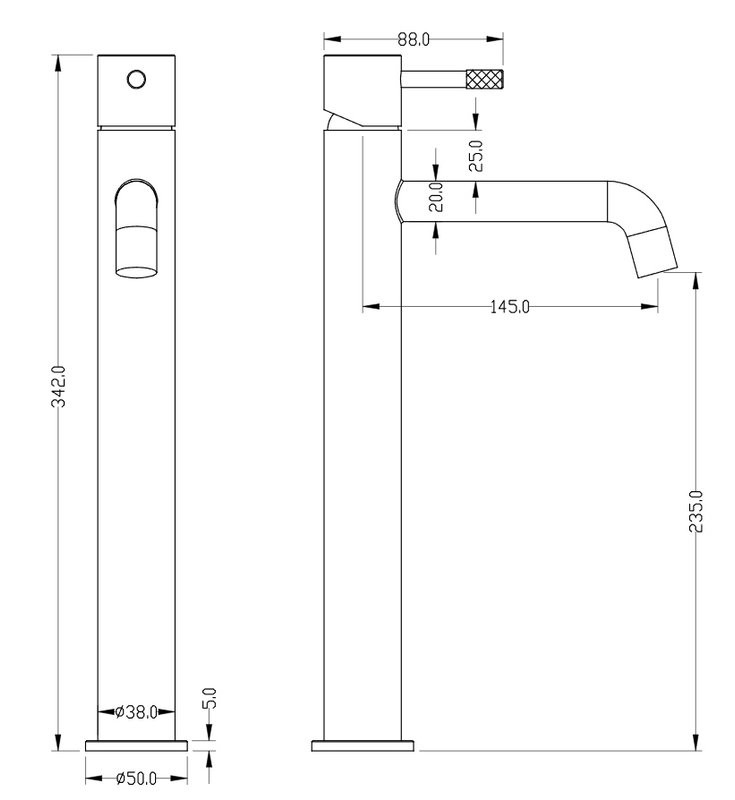 Смеситель для раковины Boheme Uno 462-CB copper brushed