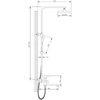 Душевая стойка BELZ B24817-1 сатин
