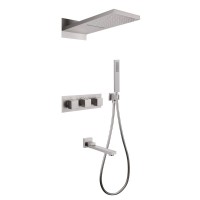 Душевой комплект Abber Daheim AF8253SP С ВНУТРЕННЕЙ ЧАСТЬЮ, матовый хром