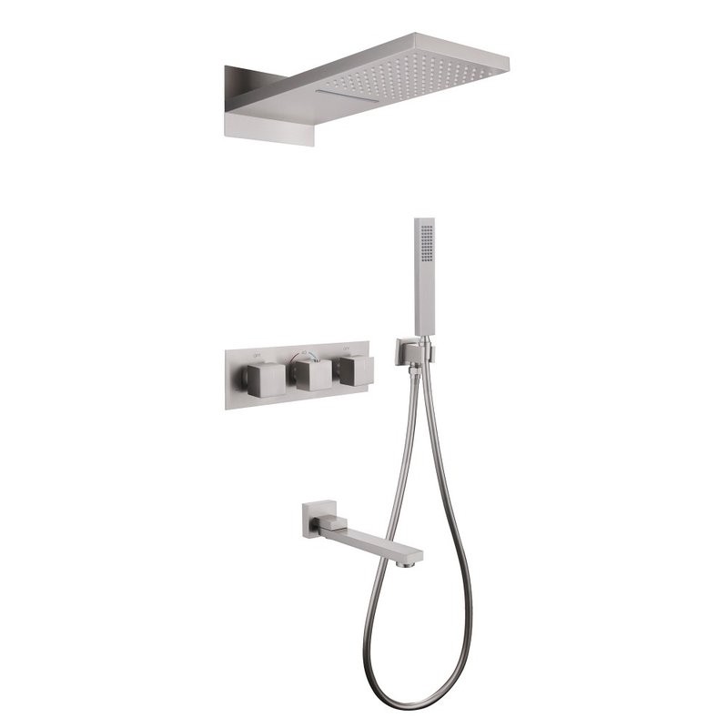 Душевой комплект Abber Daheim AF8253SP С ВНУТРЕННЕЙ ЧАСТЬЮ, матовый хром