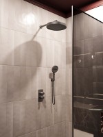 Душевой комплект Vincea Domus VSFW-5DM0GM С ВНУТРЕННЕЙ ЧАСТЬЮ, вороненая сталь