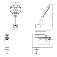 Смеситель на борт ванны AQUATEK Ника AQ1844CR хром