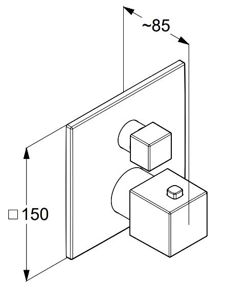 Термостатический смеситель встраиваемый Kludi Decus 54810N575 С ВНУТРЕННЕЙ ЧАСТЬЮ, брашированный никель PVD