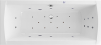 Акриловая ванна Excellent Aquaria Lux Slim Ultra 180x80 см, встраиваемая, с гидромассажем, белая, с каркасом, со сливом-переливом