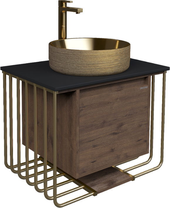 Тумба под раковину Grossman Винтаж 70 веллингтон, металл золото