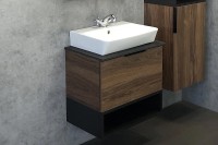Тумба с раковиной Comforty Штутгарт 60 подвесная, дуб тёмно-коричневый