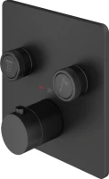 Термостатический смеситель встраиваемый Plumberia Selection PSBOX KITPSB2902NO С ВНУТРЕННЕЙ ЧАСТЬЮ, матовый черный