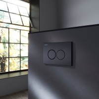 Кнопка смыва для унитаза AM.PM ProC L I070138 пластик, цвет матовый черный