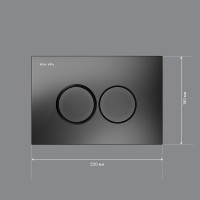 Кнопка смыва для унитаза AM.PM ProC L I070138 пластик, цвет матовый черный