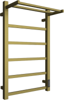 Полотенцесушитель электрический Двин Fj Plaza Neo 80/50 состаренная бронза матовая, с полкой