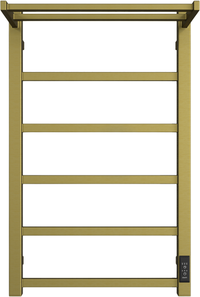 Полотенцесушитель электрический Двин Fj Plaza Neo 80/50 состаренная бронза матовая, с полкой
