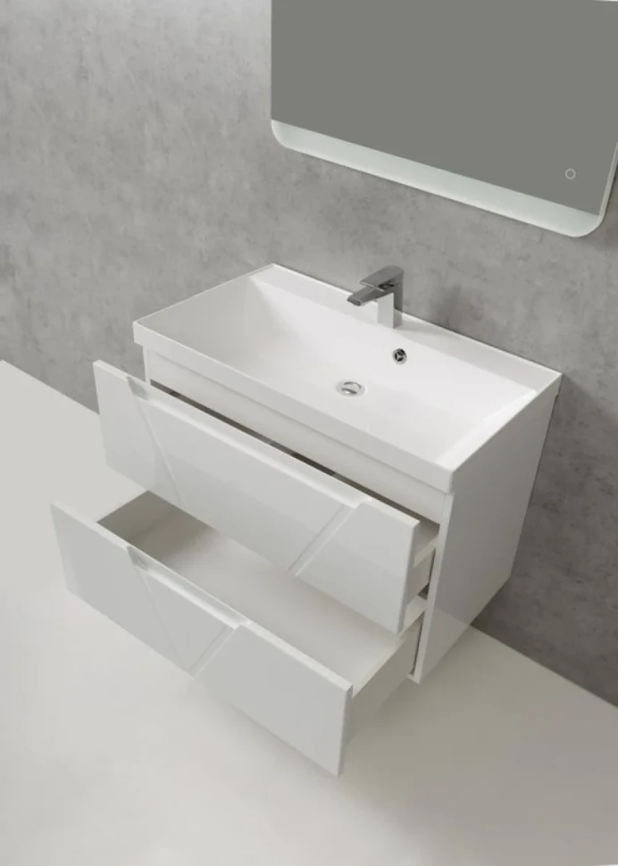 Тумба с раковиной BelBagno Vittoria 90 подвесная, bianco lucido