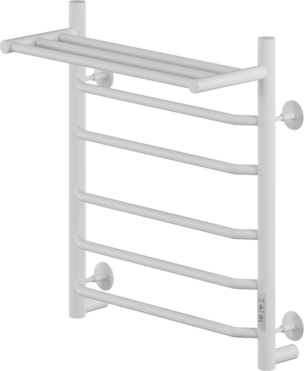 Полотенцесушитель электрический Ника Way 3 60/50, с полкой, матовый белый RAL9016