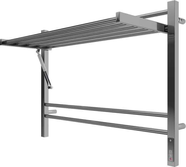 Полотенцесушитель электрический Terminus Горизонт П8 800x600, с полкой, нержавеющая сталь