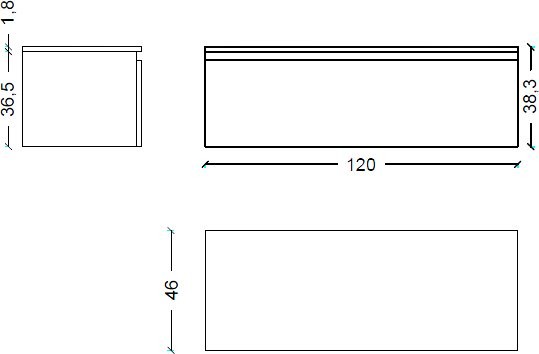 Тумба Armadi Art Flat Valessi Uno-S 120 dark oak