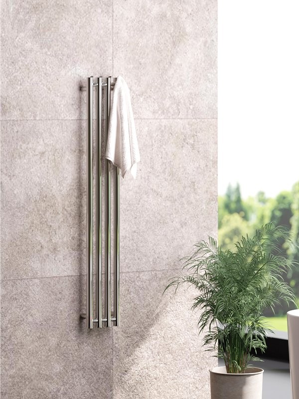 Полотенцесушитель электрический Сунержа Кантата 4.0 00-0886-1259 120x20 см, подключение слева, скрытое подключение слева, без покрытия, I-образный