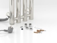 Полотенцесушитель электрический Сунержа Кантата 4.0 00-0886-1259 120x20 см, подключение слева, скрытое подключение слева, без покрытия, I-образный