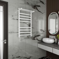 Полотенцесушитель электрический Bauedge Hotel Shelf R с полкой, 50х100, белый полуматовый