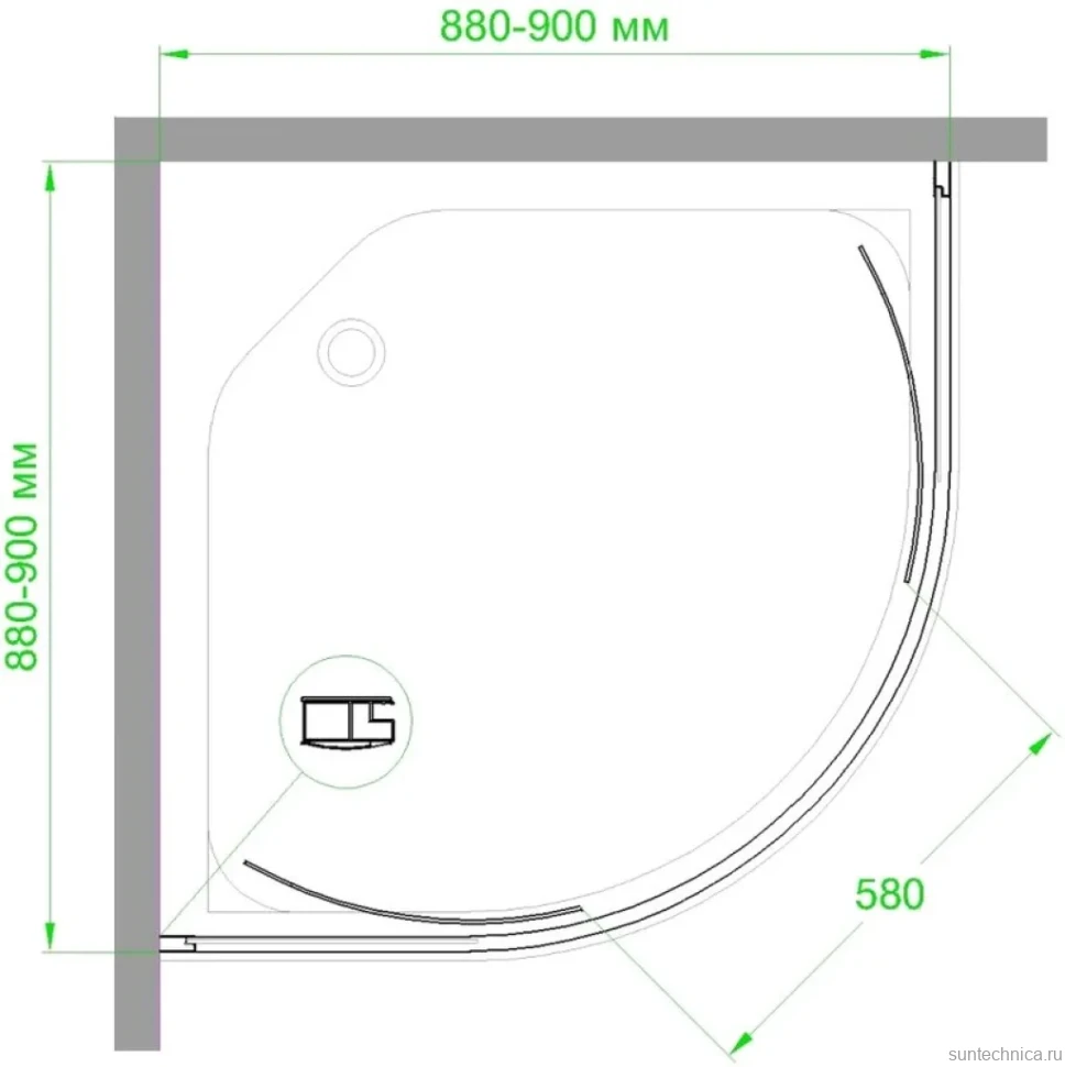 Душевой уголок Royal Bath HKD RB100HKD-T-BL 100x100