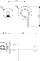 Смеситель для раковины Webert DoReMi DR830606015 С ВНУТРЕННЕЙ ЧАСТЬЮ хром