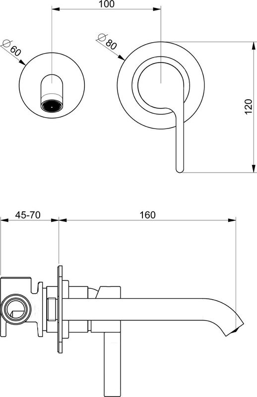 Смеситель для раковины Webert DoReMi DR830606015 С ВНУТРЕННЕЙ ЧАСТЬЮ хром