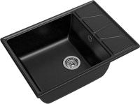 Мойка кухонная GranFest Vertex GF-V-680L черная