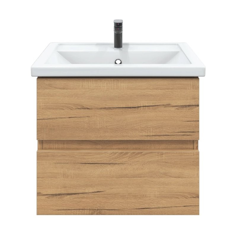 Тумба с раковиной SanStar Lavanti 60 подвесная, дуб вотан, раковина Фостер