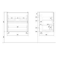 Тумба с раковиной SanStar Lavanti 60 подвесная, дуб вотан, раковина Фостер