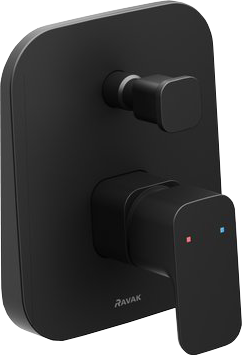 Встраиваемый смеситель для душа и ванны Ravak 10° Free X070158 черный матовый