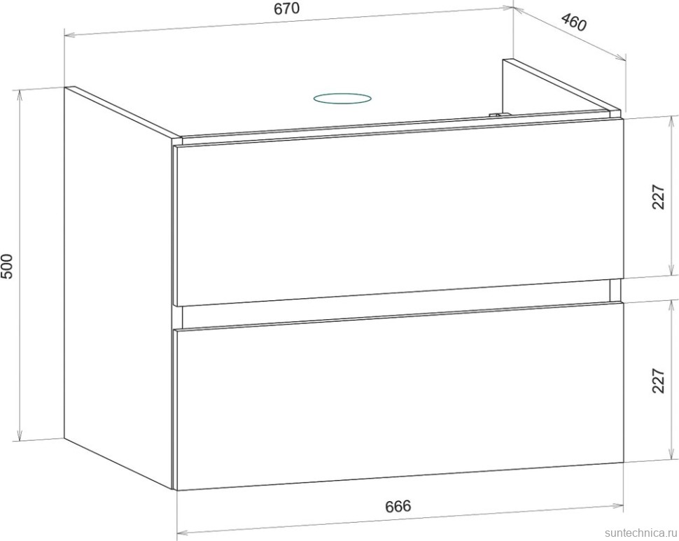 Мебель для ванной комнаты Art&Max Techno подвесная, 70, дуб мадейра янтарь