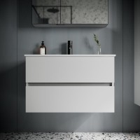 Мебель для ванной комнаты Sancos Urban 80 см белый глянец