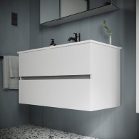 Мебель для ванной комнаты Sancos Urban 80 см белый глянец