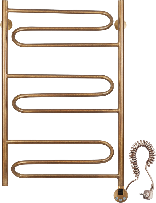Полотенцесушитель электрический Secado Валенсия 1 85x55 см, подключение справа, бронза, лесенка, латунь