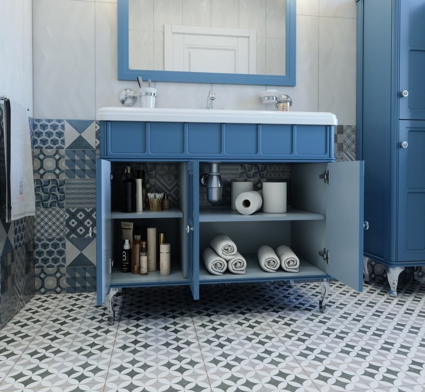 Тумба с раковиной Caprigo Borgo 120 бриллиантово-синяя