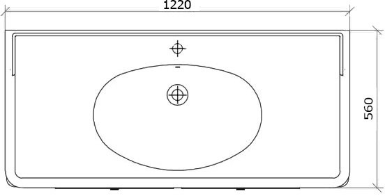 Тумба с раковиной Caprigo Borgo 120 бриллиантово-синяя
