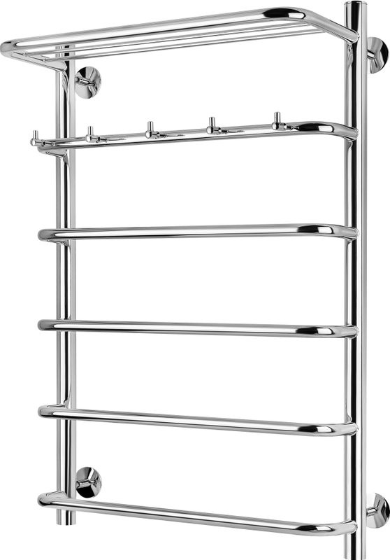 Полотенцесушитель водяной Secado Мерида 1 КСП 85x55 см, глянцевый хром, лесенка, с полкой
