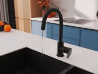 Смеситель для кухни Cersanit Moduo 68221 матовый черный